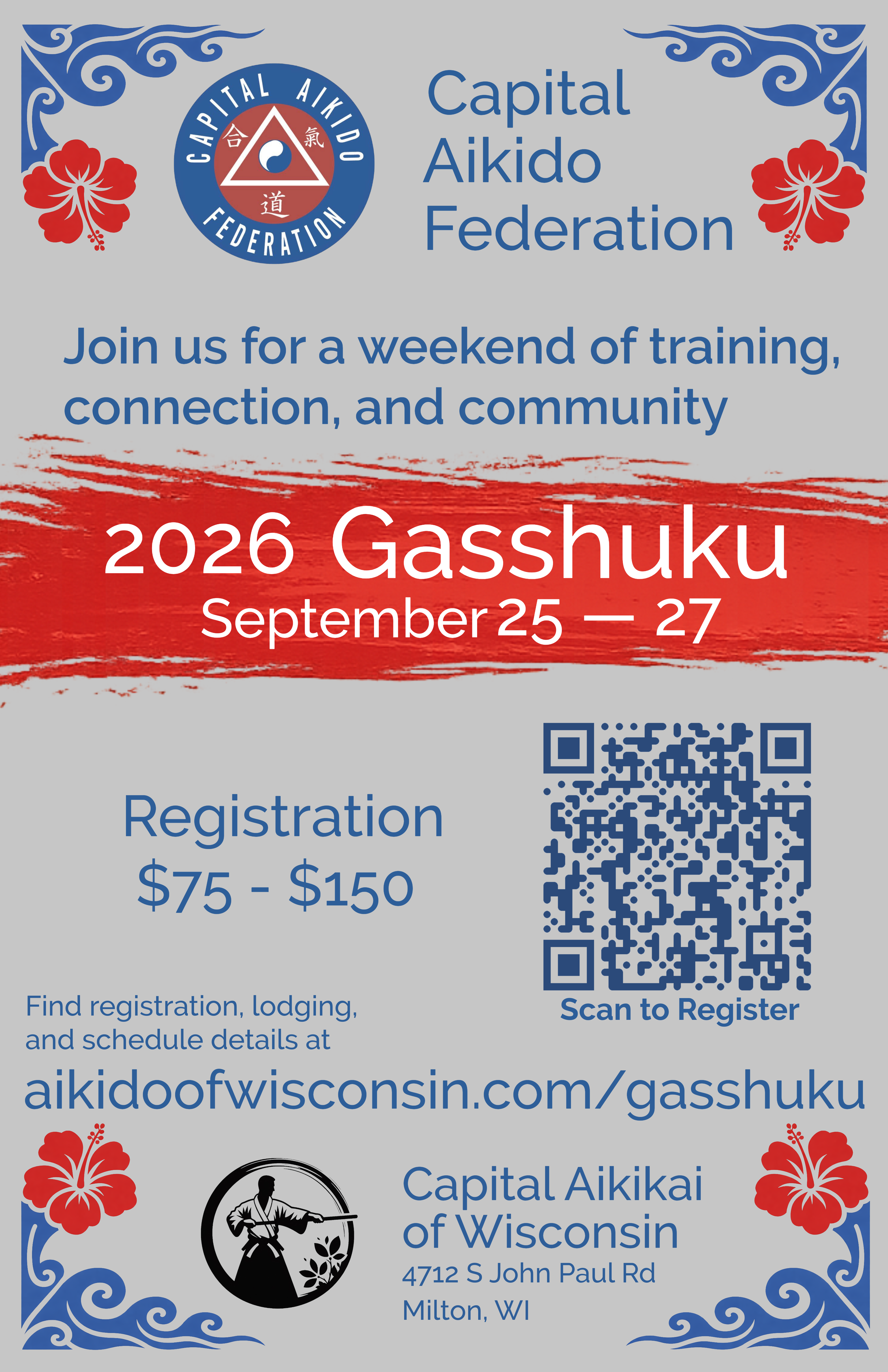 CAF 2026 Gasshuku — September 25–27, Capital Aikikai of Wisconsin